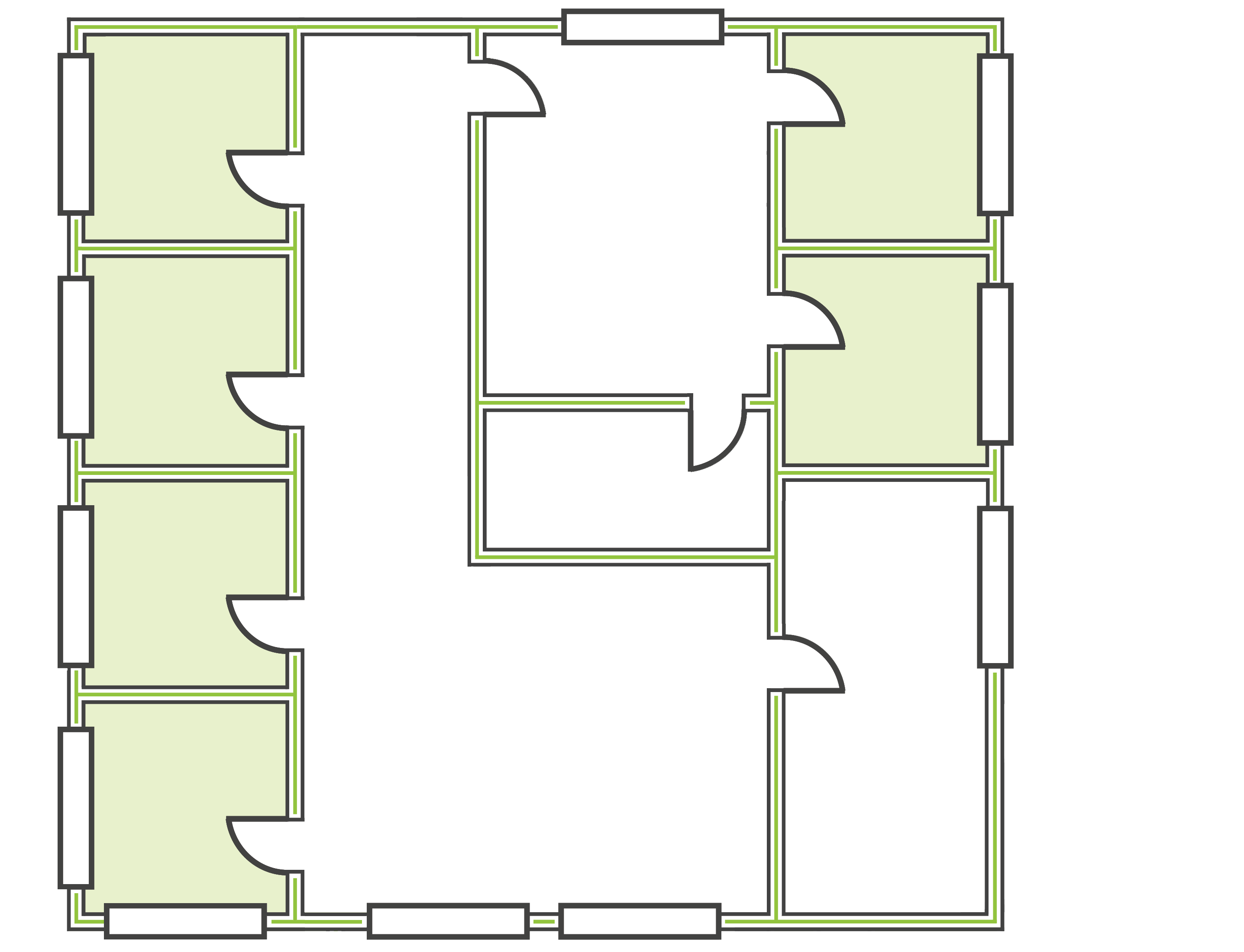 6 small rooms